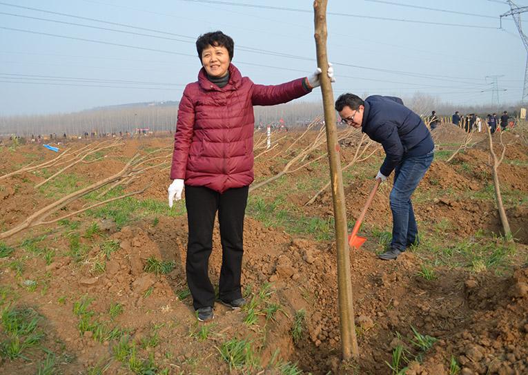 市农业农村局积极参加义务植树活动